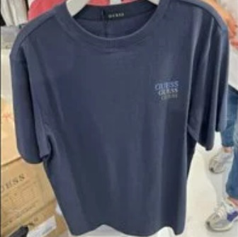 [S] GUESS UNISEX BACK PRINT SEMI-OVERFIT SHORT SLEEVE T-SHIRT,DARK NAVY, NM2K0372-DNV [FINAL SALE] (SGU142)