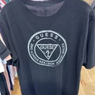 [S] GUESS BACK LOGO SHORT SLEEVE T-SHIRT,BLACK, MM2K8491-BLK (SGU144)