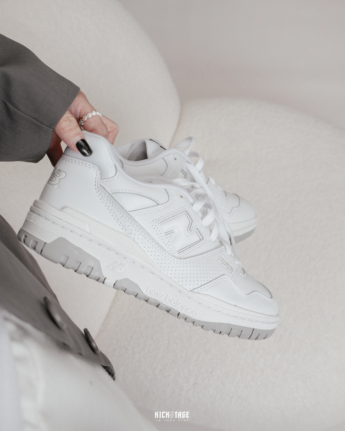 <特價，不退換> NEW BALANCE 550 WHITE GREY 白灰 純白 小白鞋 復古休閒鞋【BB550PB1】NB550