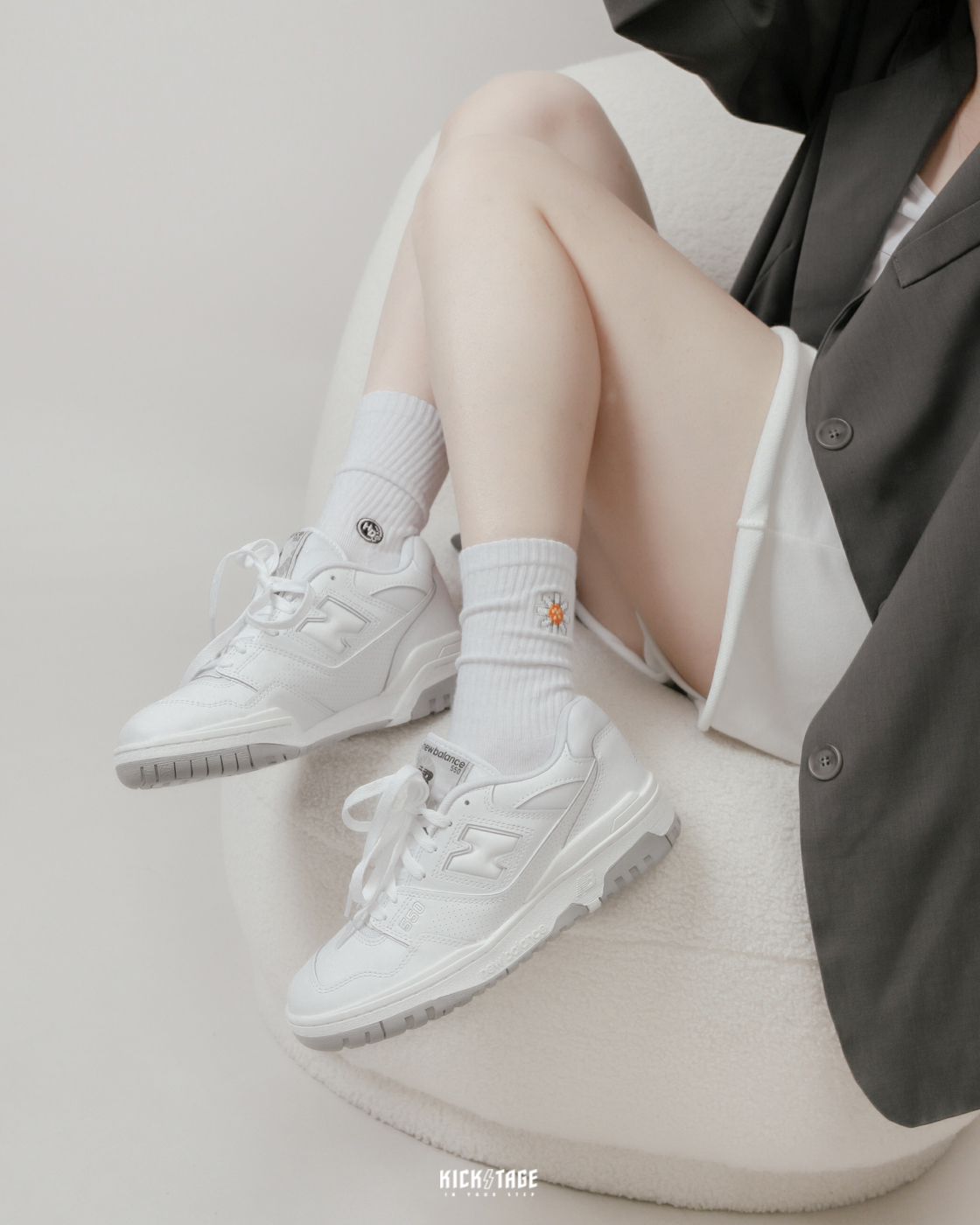 男女鞋NEW BALANCE 550 WHITE GREY 白灰純白小白鞋復古休閒鞋【BB550PB1