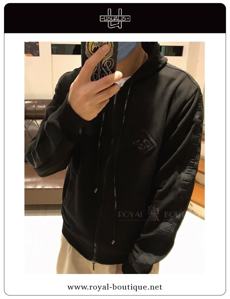 USUALIS 手袖織帶連帽夾克