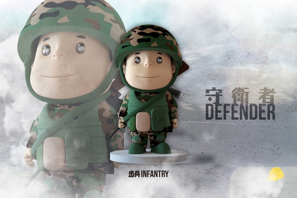 勇士工坊 THE WARRIOR STUDIO 守衛者 - 步兵| Mini版本| 屬於香港人的角色| 本地設計| 香港製造