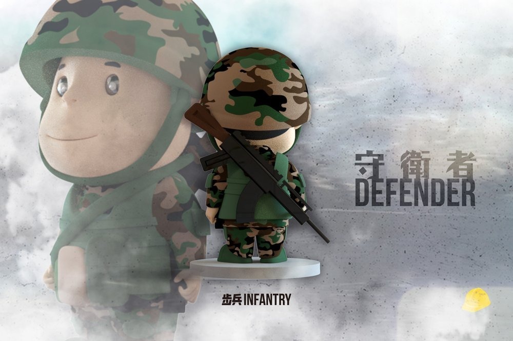 勇士工坊 THE WARRIOR STUDIO 守衛者 - 步兵| Mini版本| 屬於香港人的角色| 本地設計| 香港製造