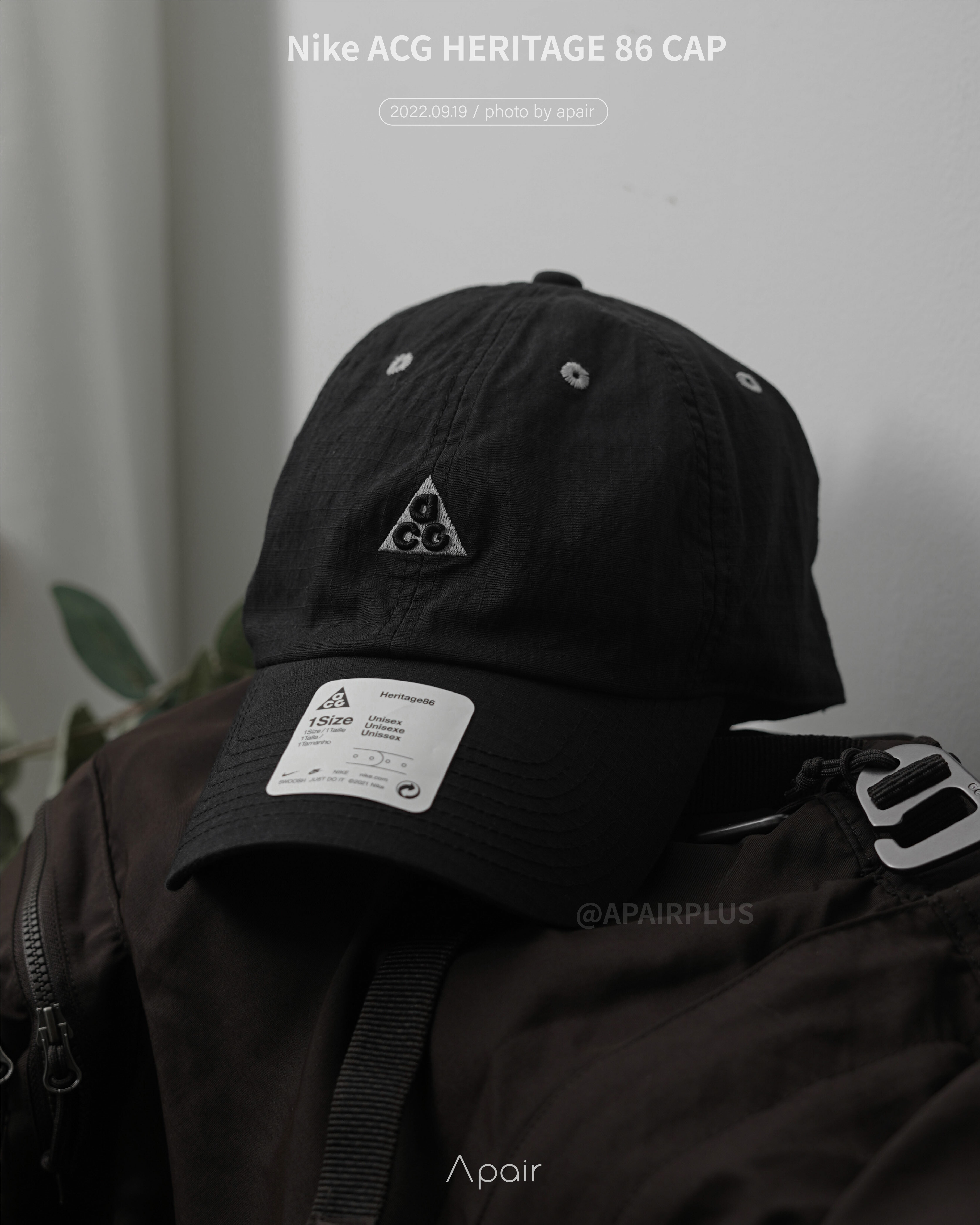 【APAIR】預購 Nike ACG HERITAGE 86 CAP ACG老帽 黑色 DM4705-011