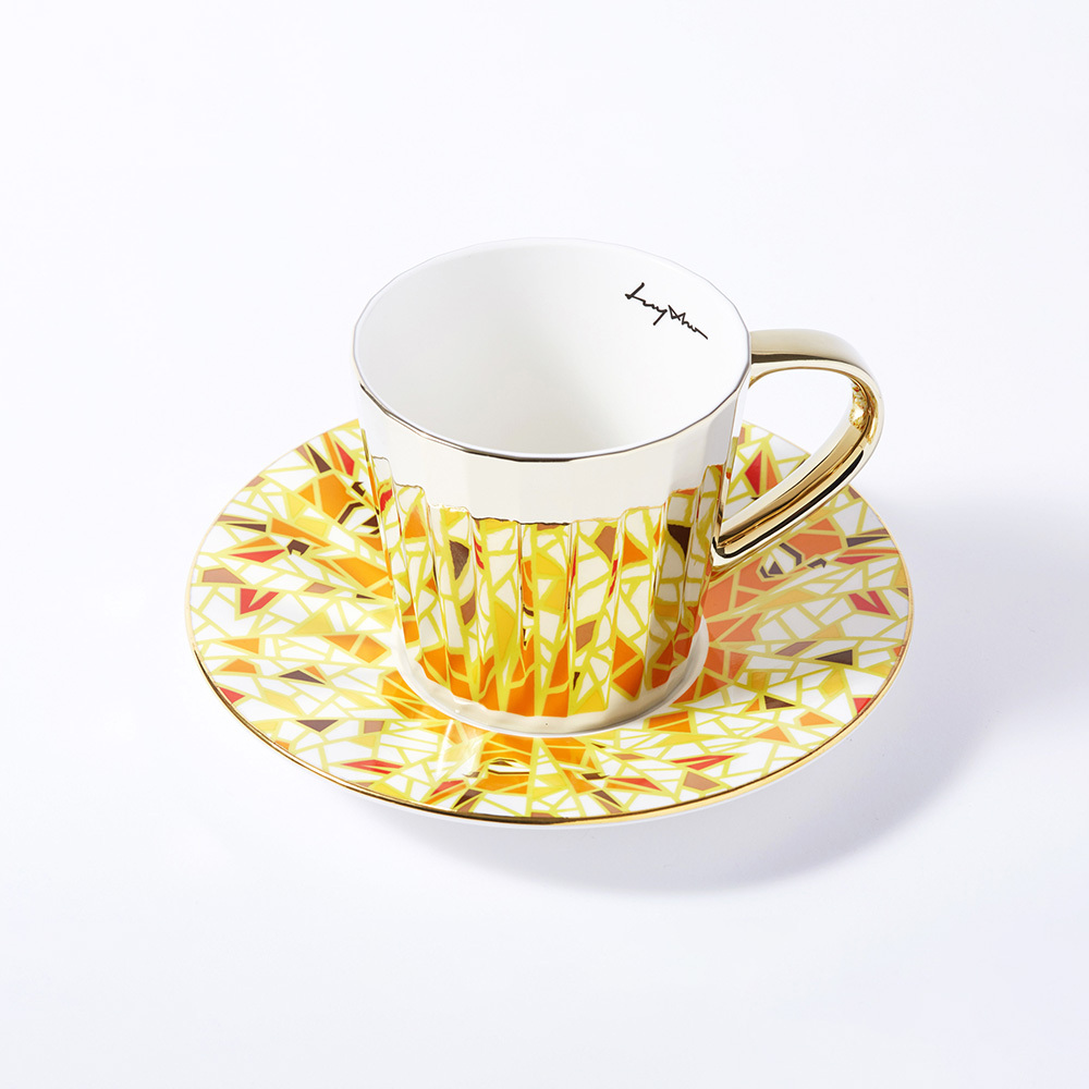 韓國 Luycho｜鏡面倒影動物圖案咖啡杯-羚羊(24稜面)