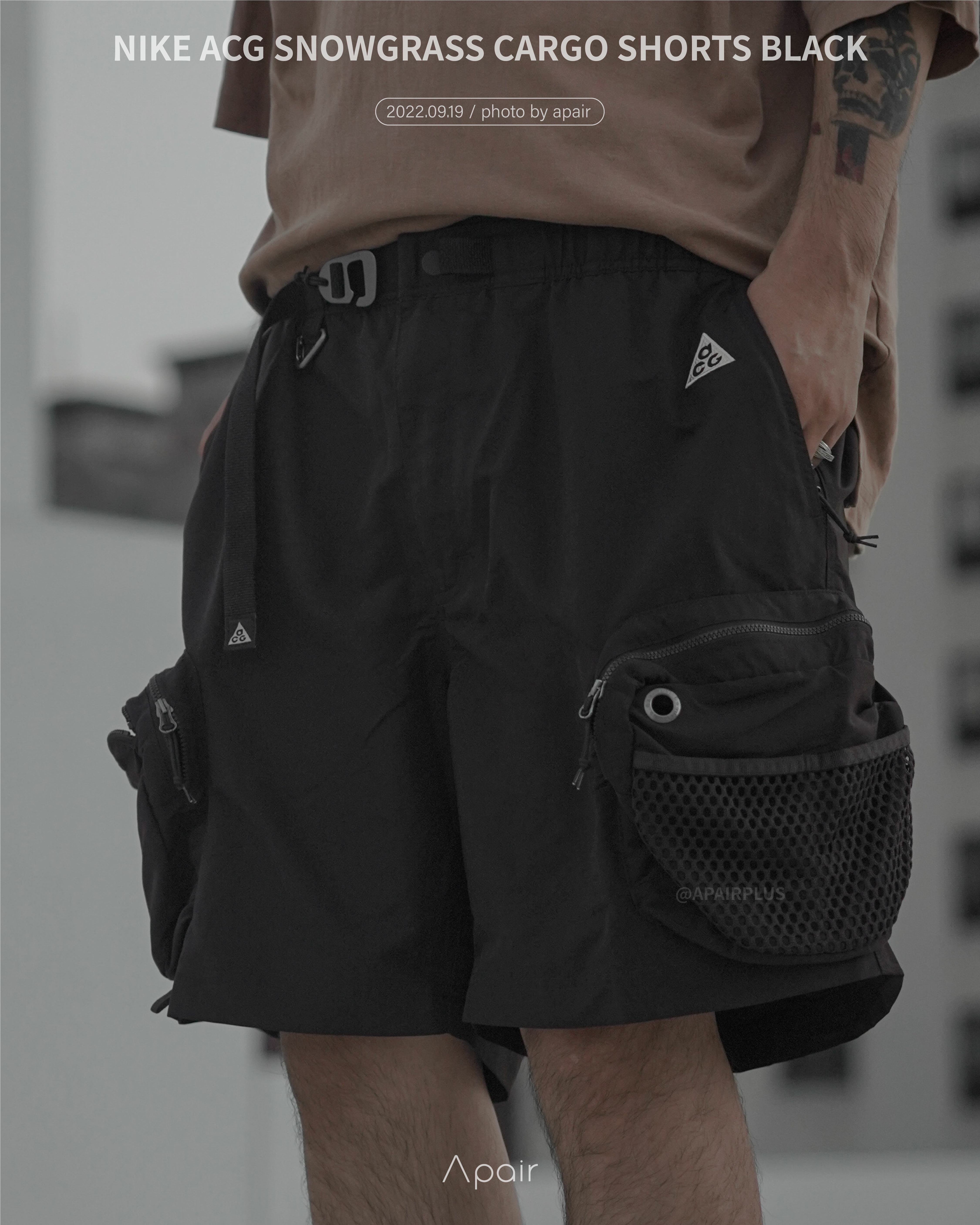 【APAIR】現貨 NIKE ACG SNOWGRASS CARGO SHORTS BLACK ACG機能短褲 深咖啡色  DN3946-220