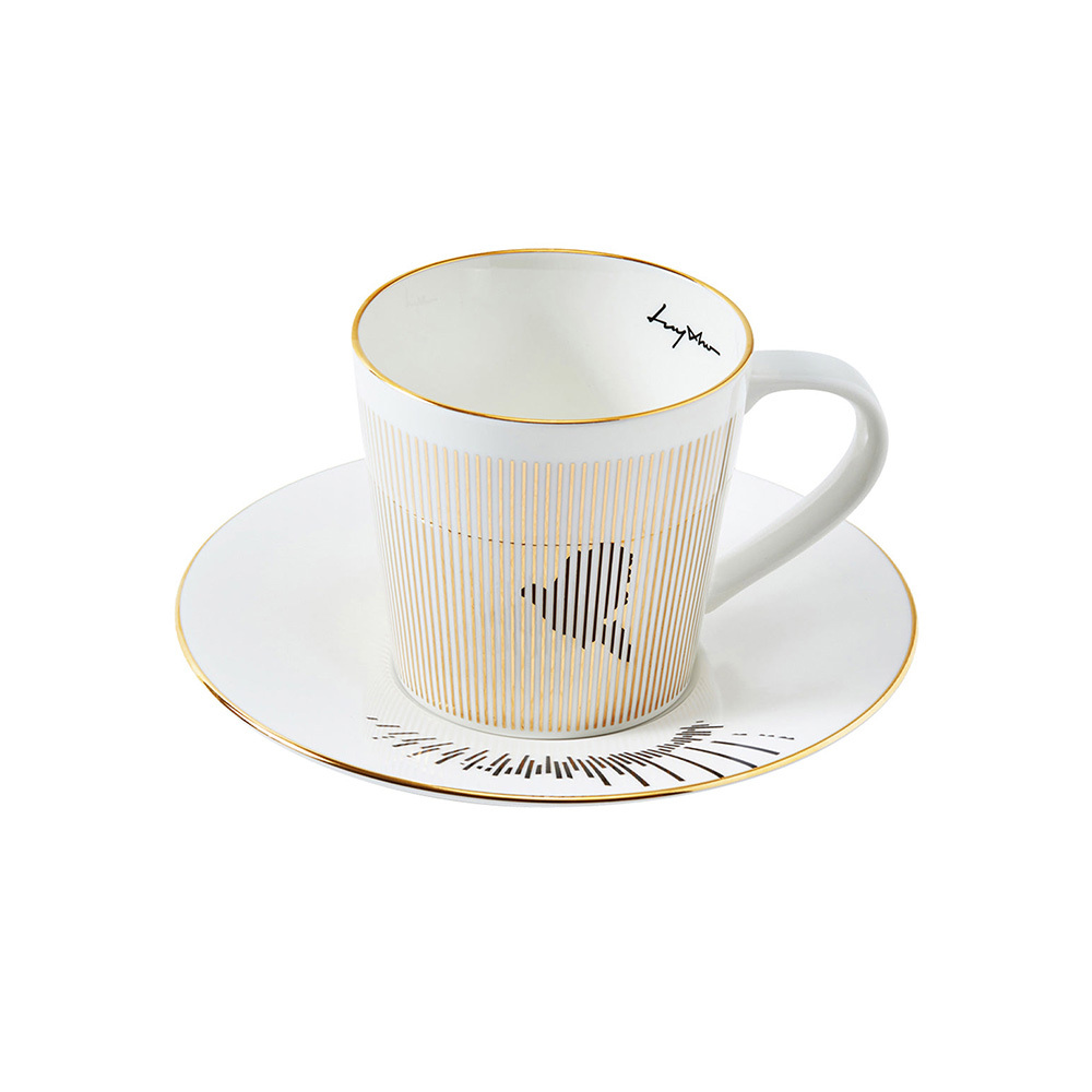 韓國 Luycho｜鏡面倒影動物圖案咖啡杯-飛翔的鳥