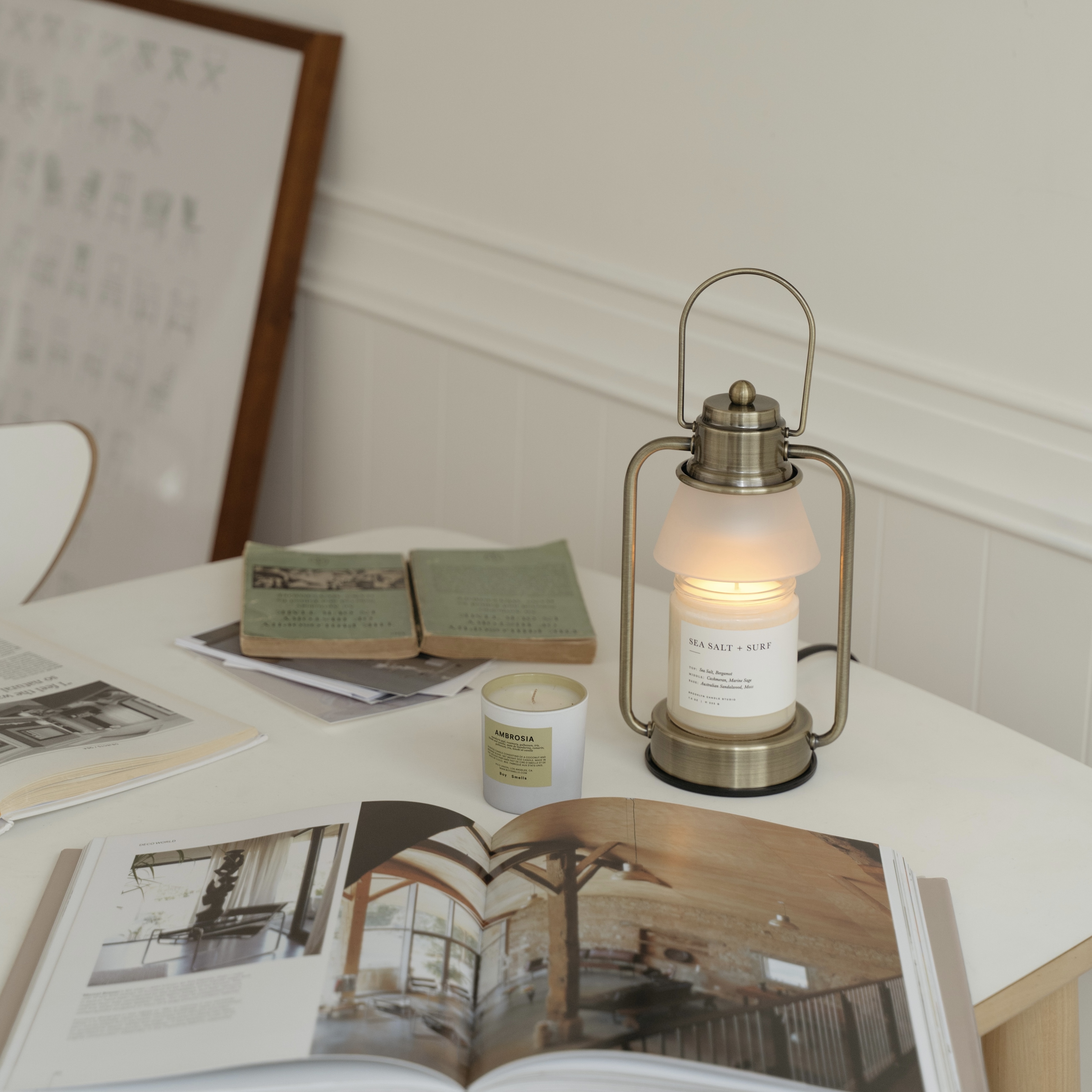 【熱銷推薦】HOOOME 復古霧面玻璃款 融蠟燈 香氛蠟燭暖燈（4色）