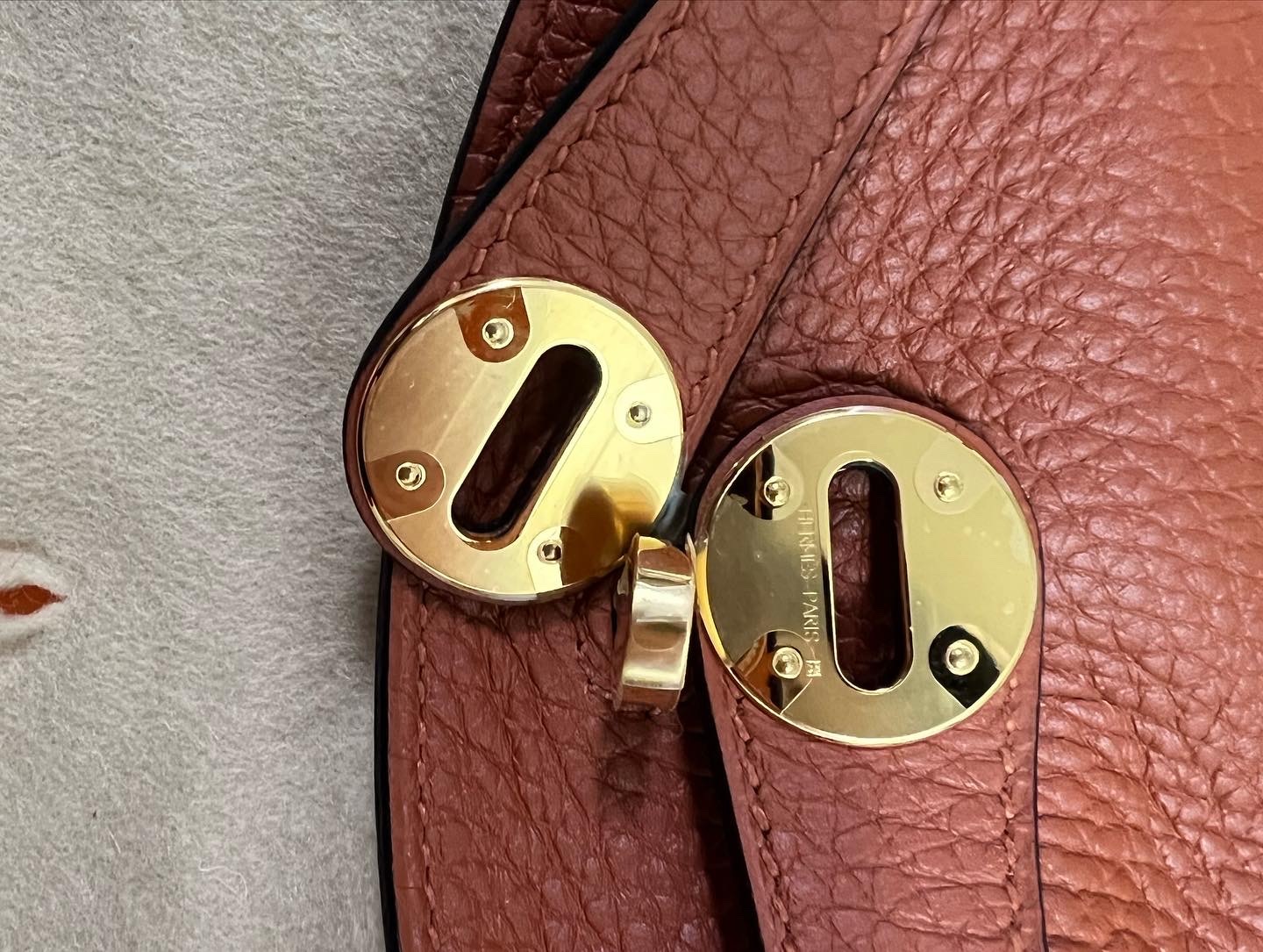 Hermes Lindy 26 6C 南瓜色 金扣