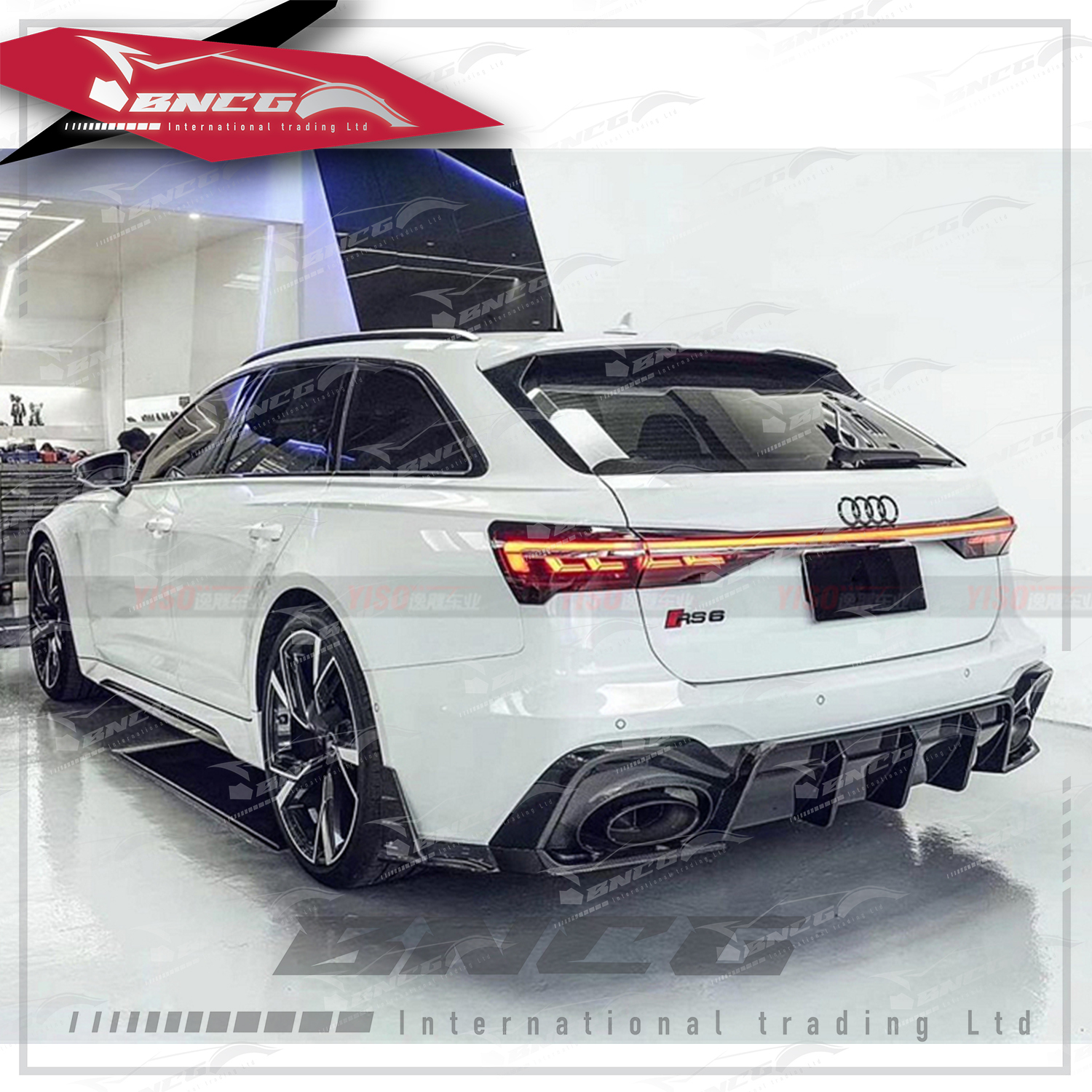 奧迪 Audi RS6 C8 22+年式 改裝 卡夢 碳纖維 外觀件 空力套件 FD款 後下巴 後導流