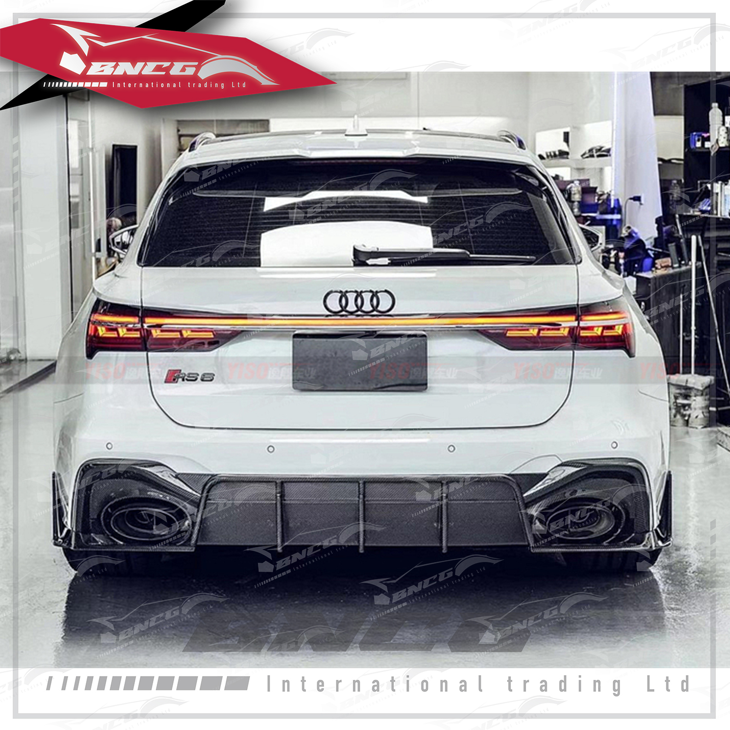 奧迪 Audi RS6 C8 22+年式 改裝 卡夢 碳纖維 外觀件 空力套件 FD款 後下巴 後導流