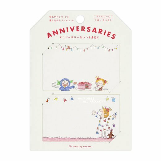 COCO醬 紀念日系列 6入禮物卡片貼紙｜日本Greeting Life