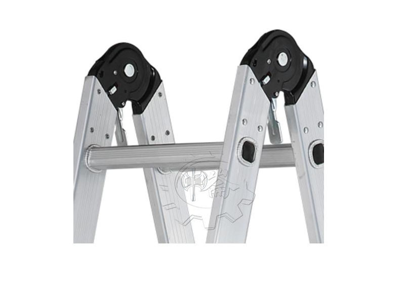 ＊中崙五金【附發票】(高雄部分地區免運費) (14.5尺) 巧登欣 承重150KG 兩關節樓梯 關節梯 二折鋁梯