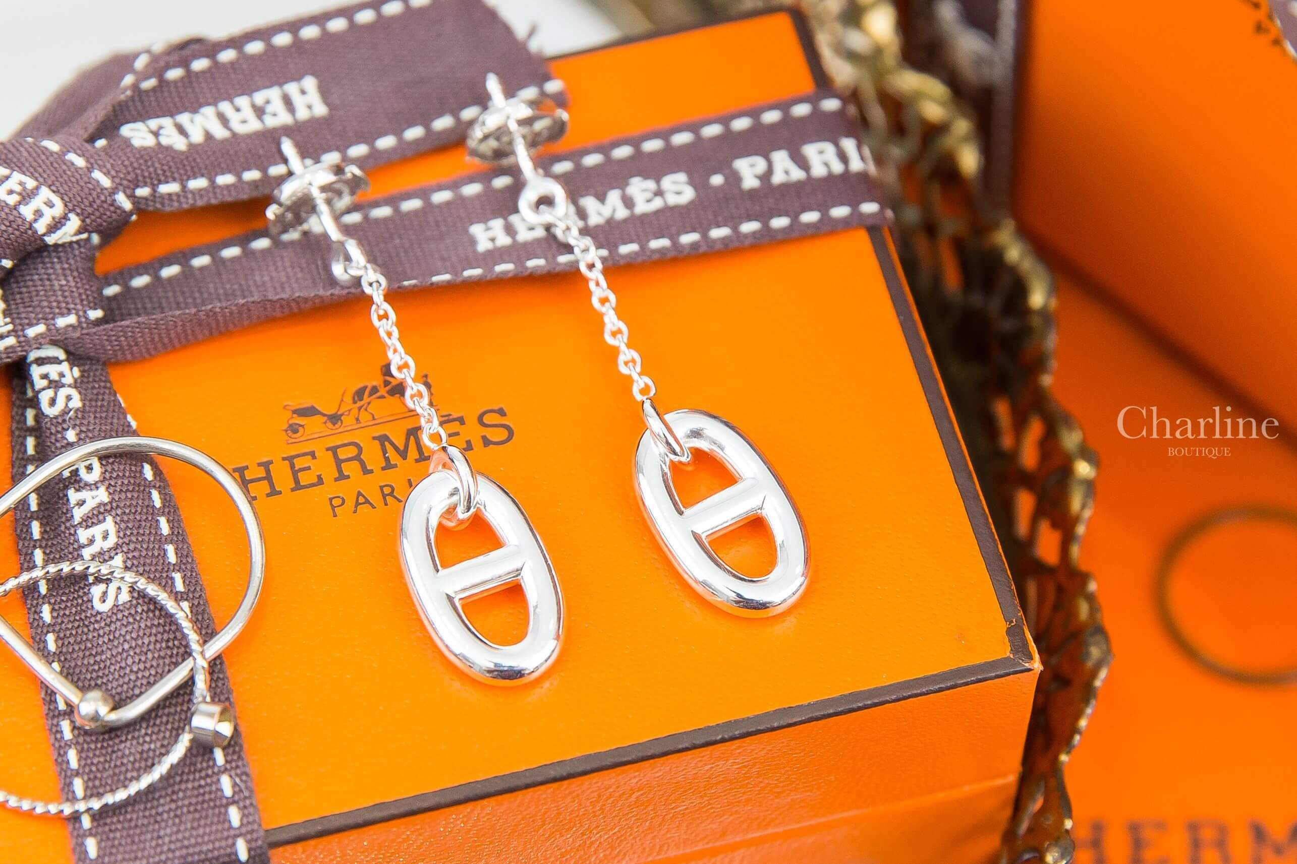 Hermès Farandole Earrings Medium Model 銀色925 θ銀飾垂墜耳環