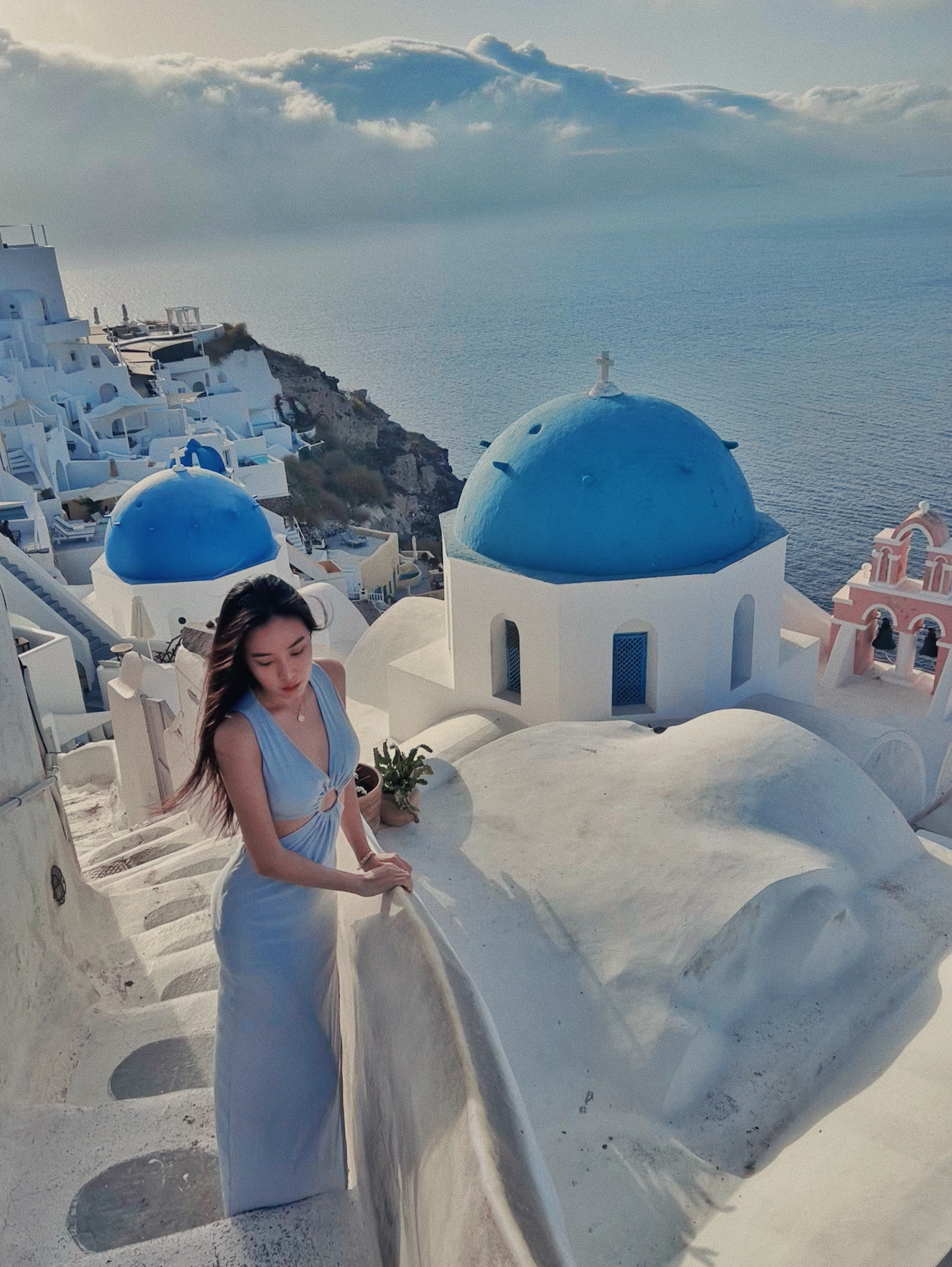 Santorini 聖多里尼 磨毛圈開衩長裙