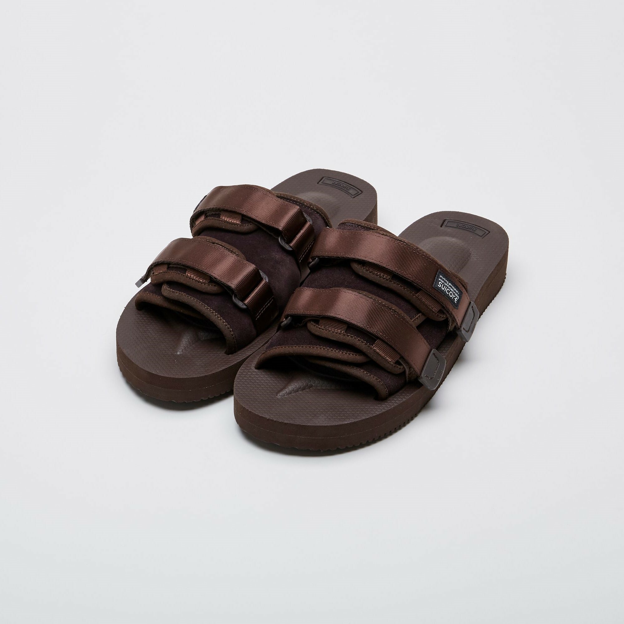 [出清商品售出無退換] SUICOKE MOTO-VS OG-056VS 深棕 麂皮 魔鬼氈 拖鞋 VIBRAM 黃金大底【SK22056VSBR】