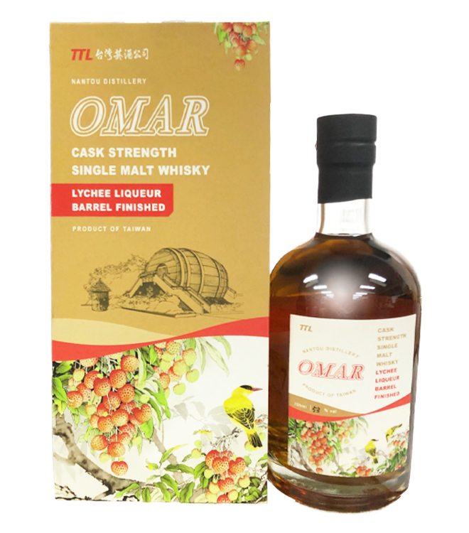 OMAR Lychee Cask Matured Cask Strength Single Malt Whisky 700mL
