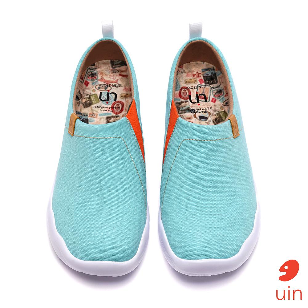 【 Uin 】西班牙原創設計 | 托萊多( 淺藍) 女鞋 彩繪鞋 休閒鞋 懶人鞋