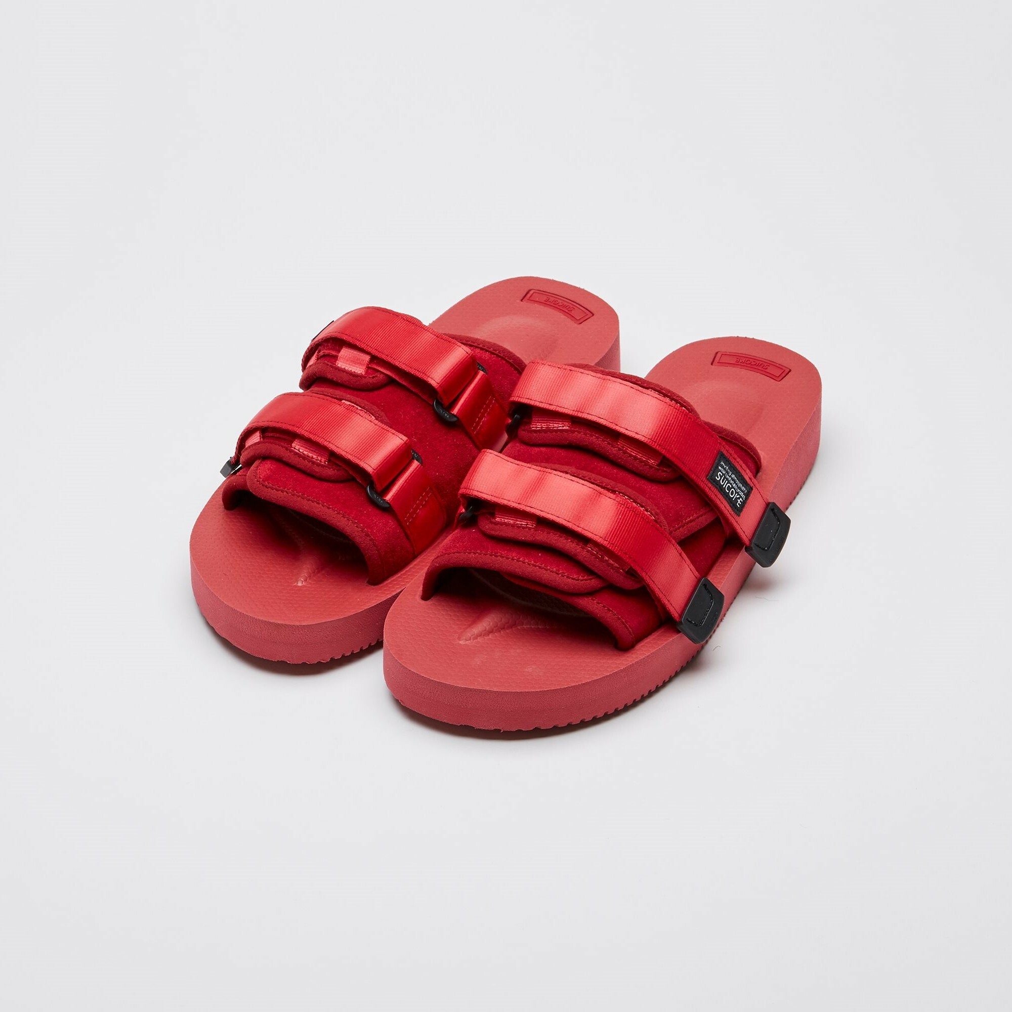 [出清商品售出無退換] SUICOKE MOTO-VS OG-056VS 紅色 麂皮 魔鬼氈 拖鞋 VIBRAM 黃金大底【SK22056VSRD】