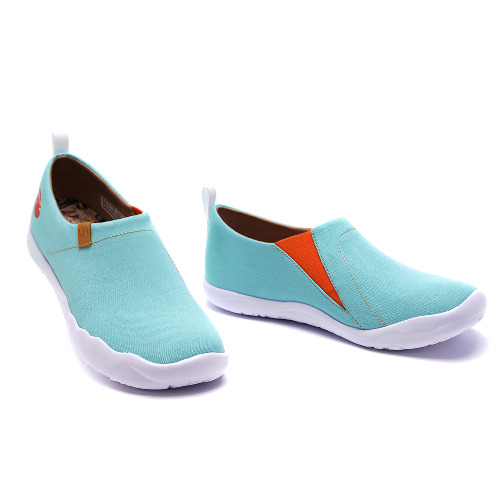 【 Uin 】西班牙原創設計 | 托萊多( 淺藍) 女鞋 彩繪鞋 休閒鞋 懶人鞋