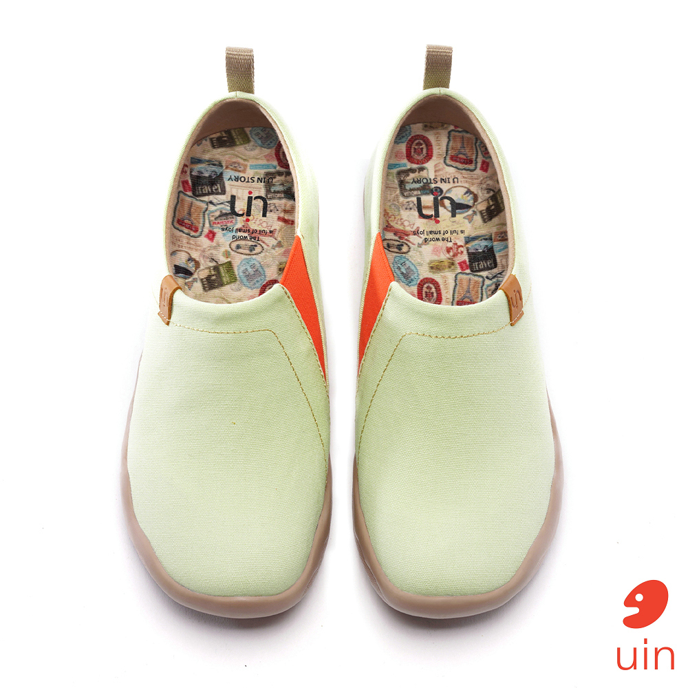 【 Uin 】西班牙原創設計 | 托萊多( 淺綠) 女鞋 彩繪鞋 休閒鞋 懶人鞋
