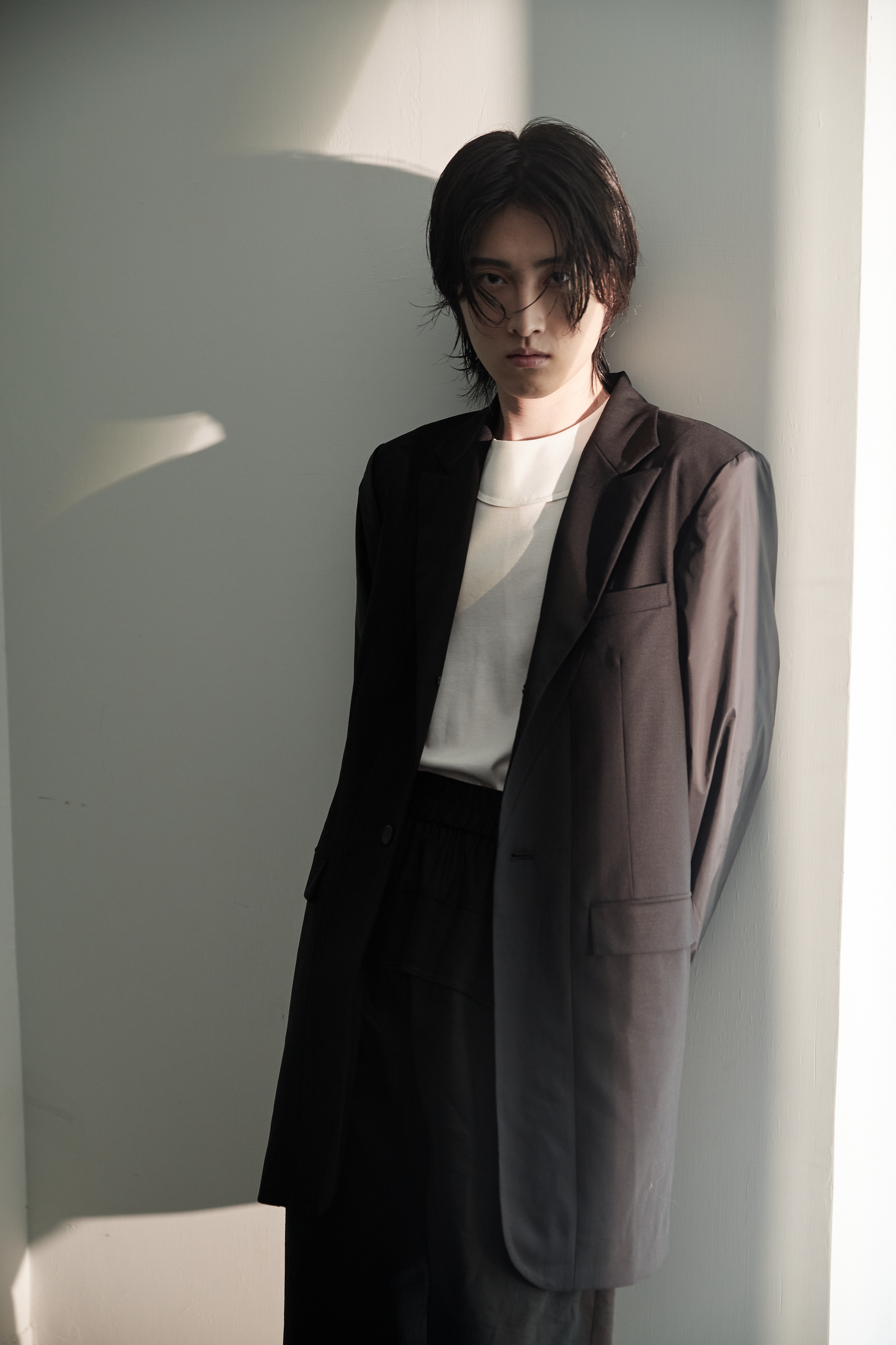 兩層袖設計西裝外套