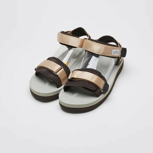[出清商品售出無退換] SUICOKE CEL-V OG-064V 沙棕色 兩線 涼鞋 耐磨 魔鬼氈 黃金大底【SK22064VLBG】