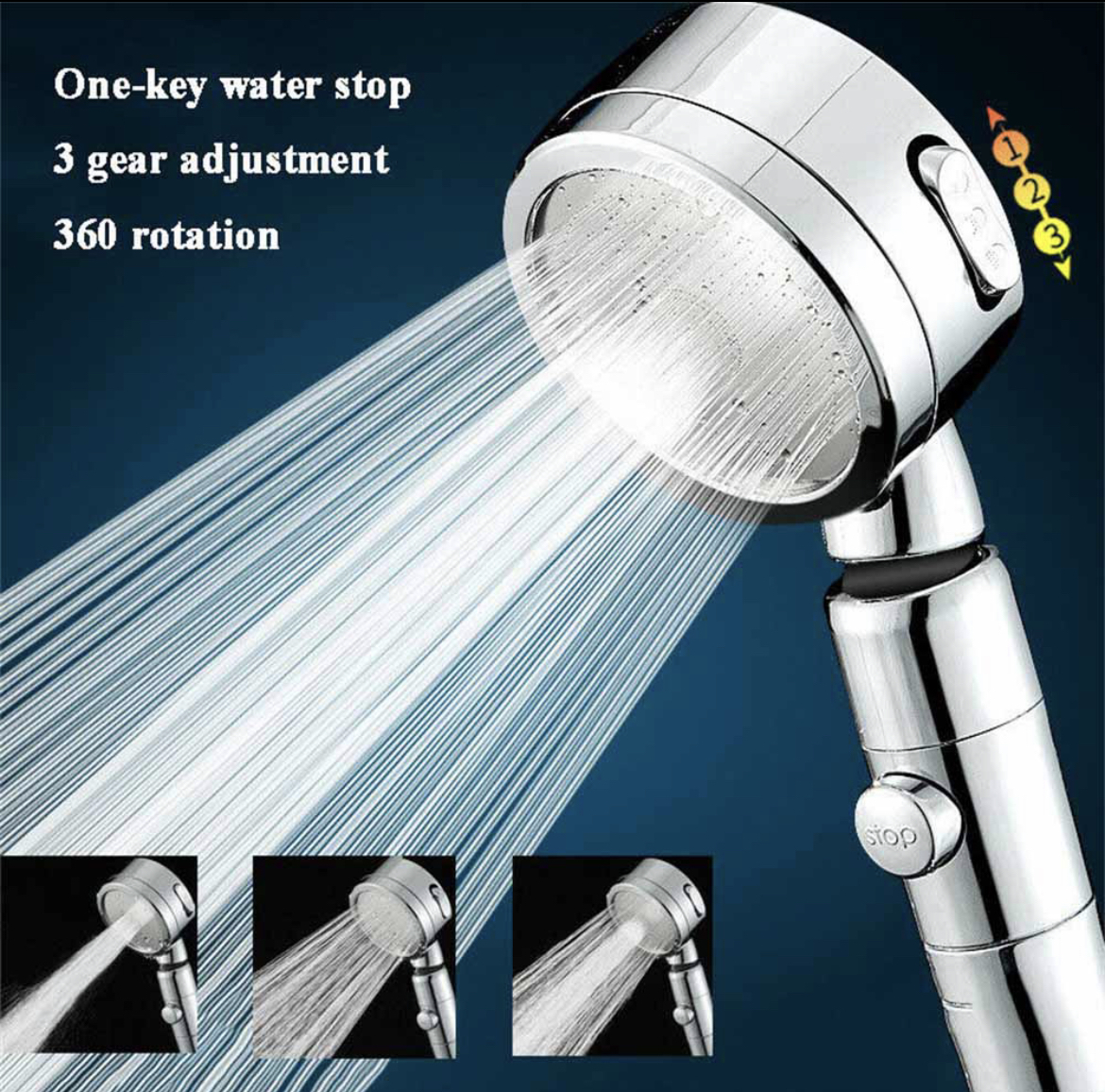 threespeed booster shower Head