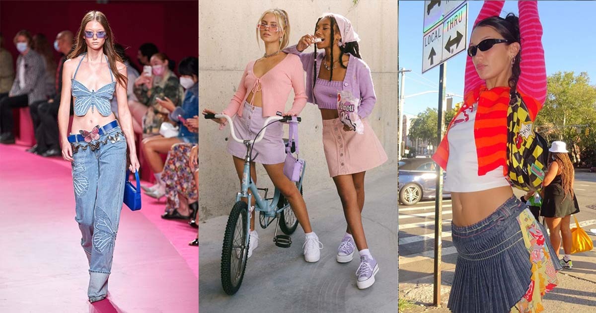 Y2K復古風：低腰牛仔褲、迷你短裙