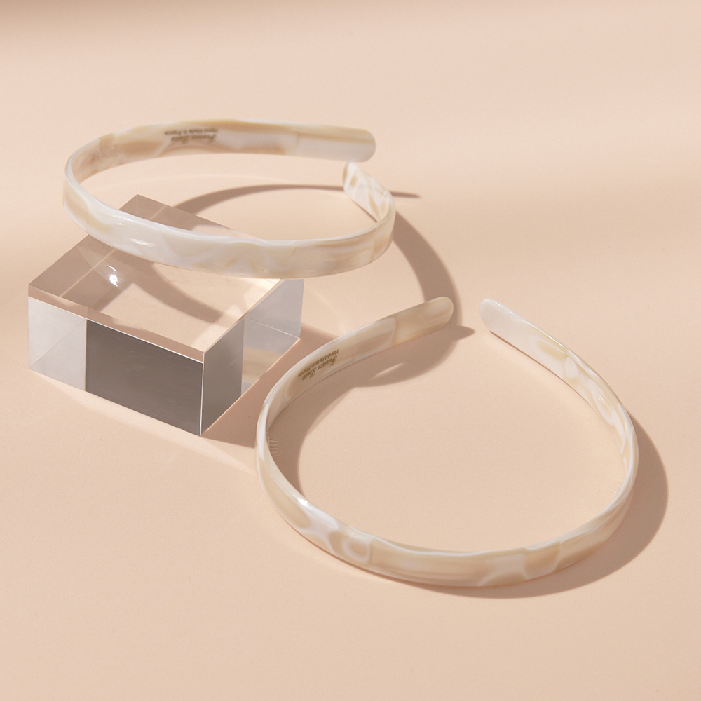 FRANCE LUXE 1/2吋經典髮箍〈珍珠白〉