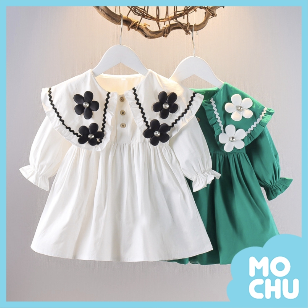 圓領小花連身裙(兩色)