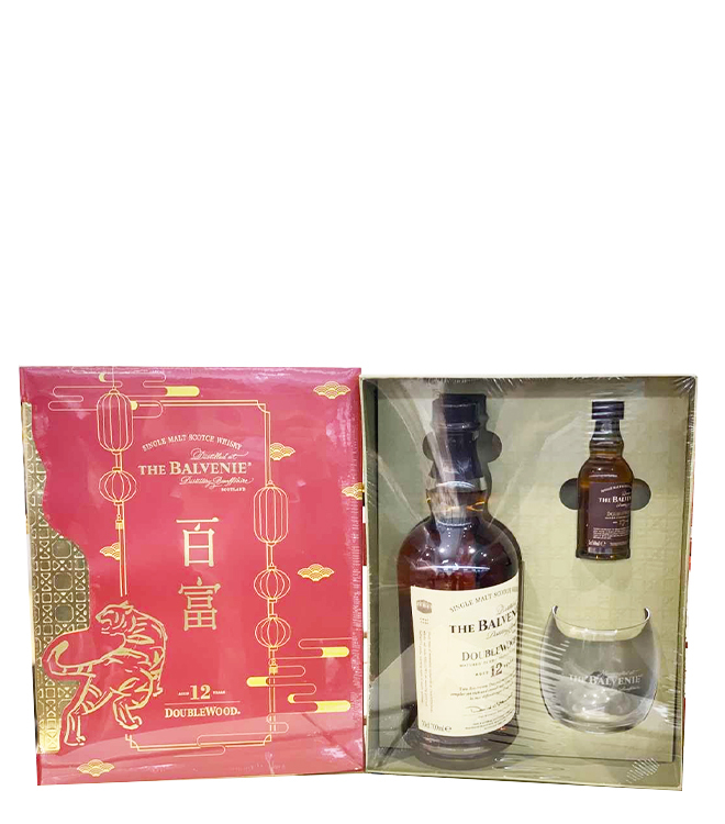 百富 12年 雙桶 單一純麥威士忌禮盒 700mL + 17年 50mL + 1酒杯
