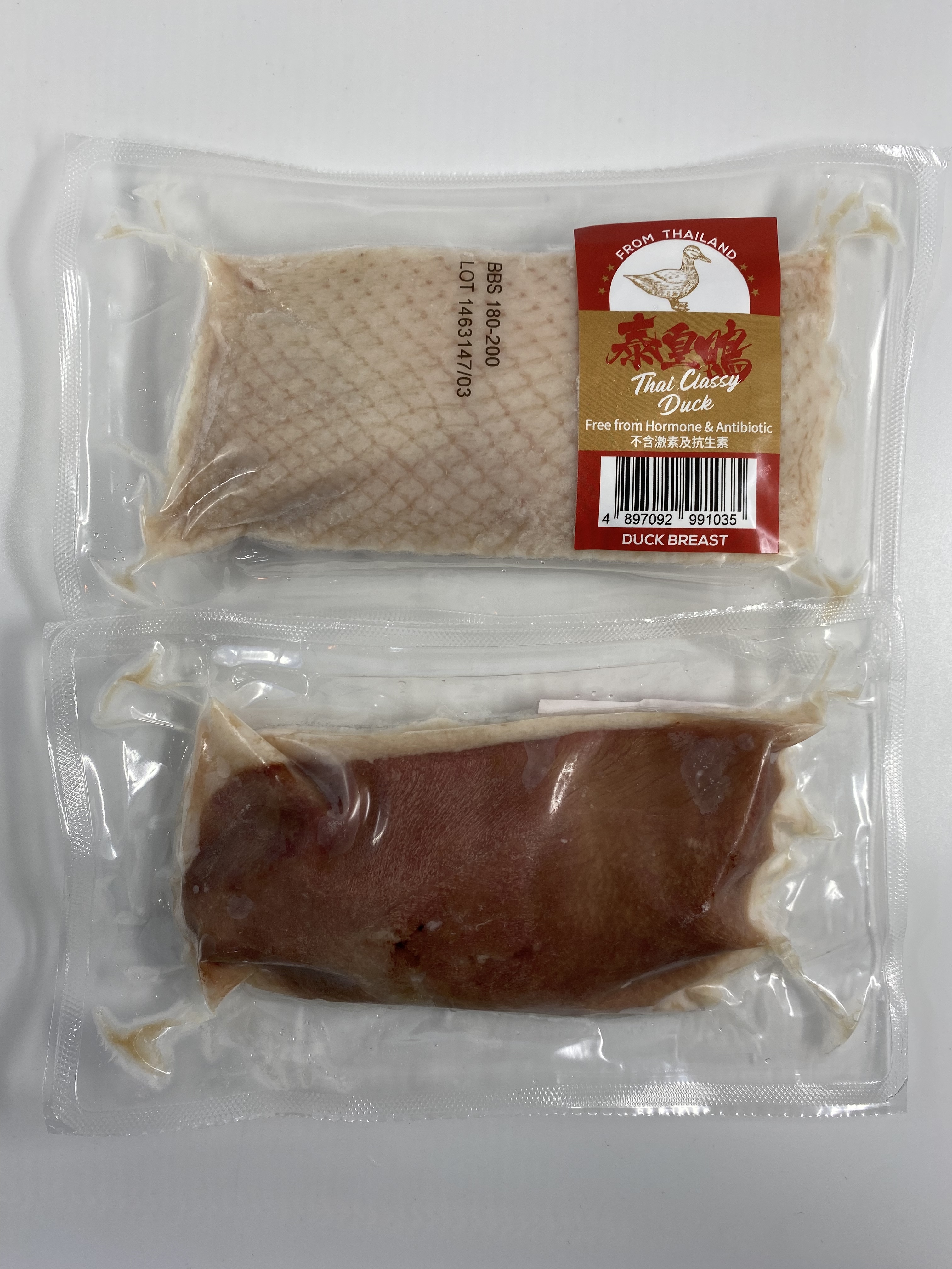 泰皇鴨 泰國無激素 無骨有皮鴨胸 約180-200g