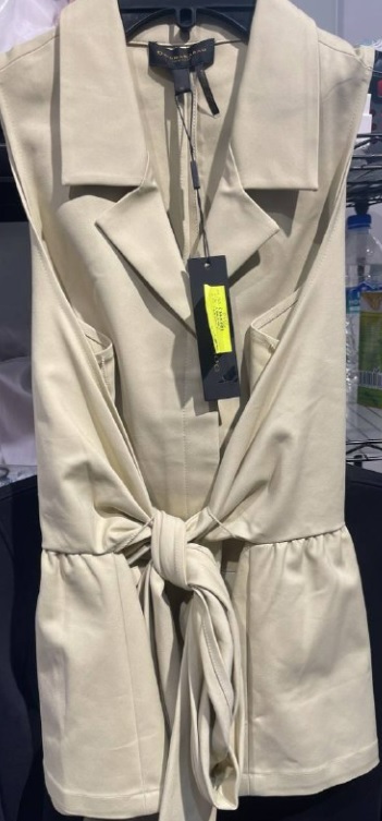 [S] DKNY DONNA KARAN NOTCH COLLAR WRAP TOP,KHAKI, D1CM0S6R-KHK FINAL SALE (SD191)