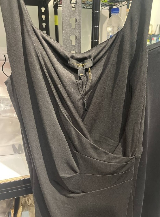 [S] DKNY SIDE TUCK DRESS,BLACK, D1DD7R75-BLK (SD198)