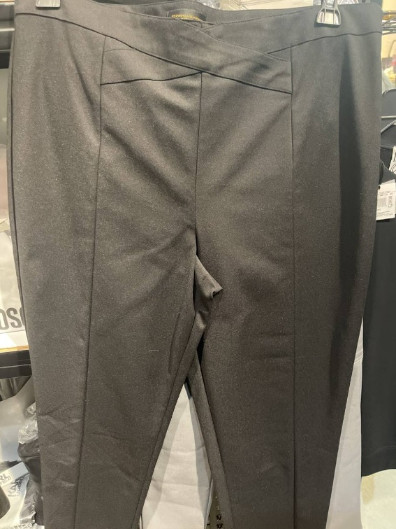 [S] DKNY CRISS-CROSS FRONT PANTS,BLACK, D1AK0S70-BLK (SD201)