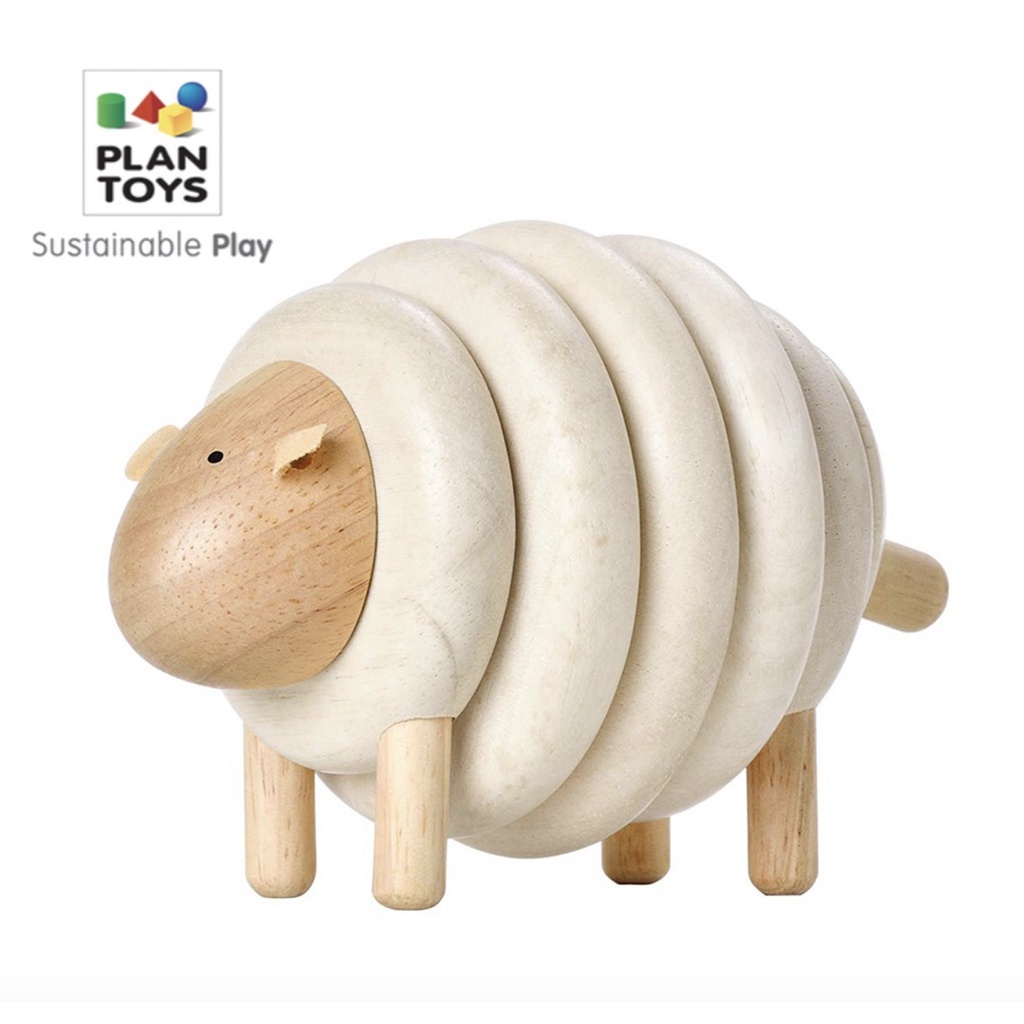 【樂森藥局】泰國 Plantoys 原木感統系列 圓圓小羊色彩配對組5150