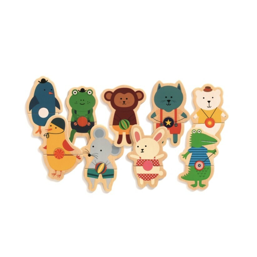 【樂森藥局】Djeco 智荷 小動物玩球球 磁鐵拼圖 肢體動覺 自然觀察 空間智能 2歲以上