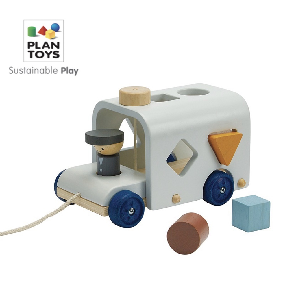 【樂森藥局】泰國 Plantoys 形狀配對小巴士