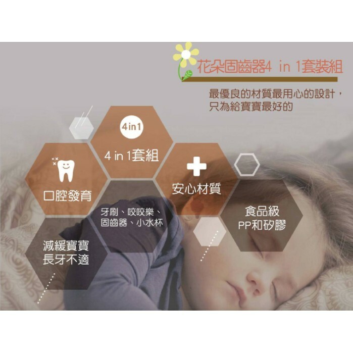 【樂森藥局】🔥品牌降價🔥韓國COCONORY -花朵固齒器4合一套裝組 固齒器、寶寶牙刷、副食品網袋合而為一