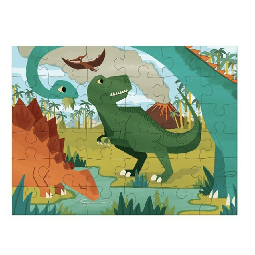 【樂森藥局】『公司貨正品』Mudpuppy 隨身拼圖 3歲以上 無毒油墨  (36片拼圖含拼圖藝術明信片)