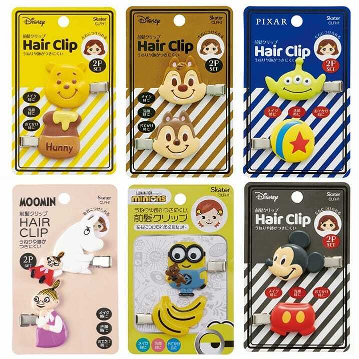 日本製Skater卡通人物髮夾 (1套2件)