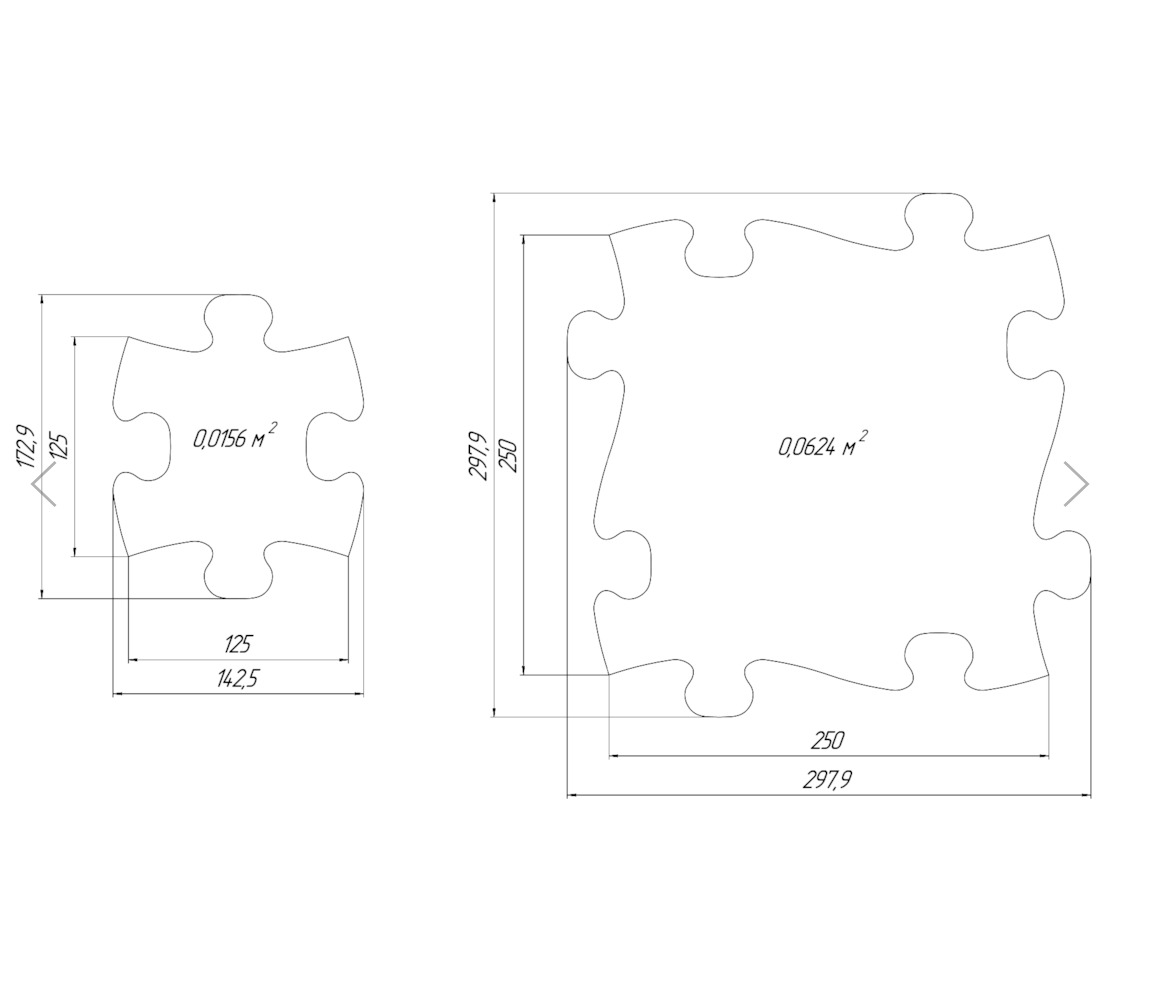 Orthopedic Puzzle Mats - Medium 2 set