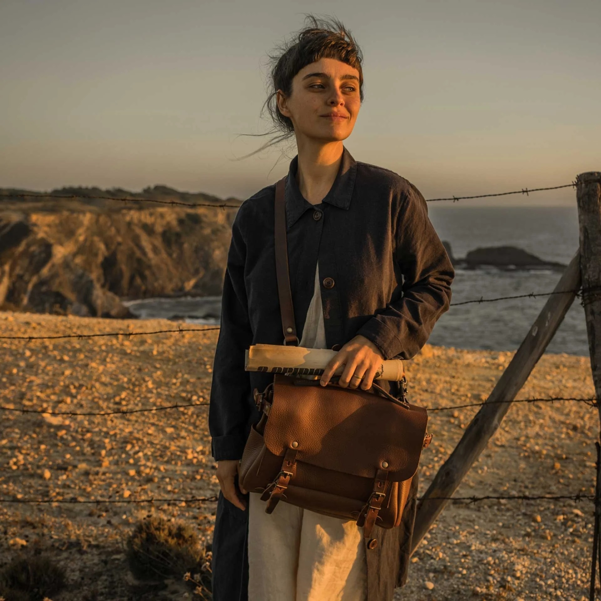 bleu de chauffe | Eclair S 皮革公事包可側背（駝、黑、深棕）