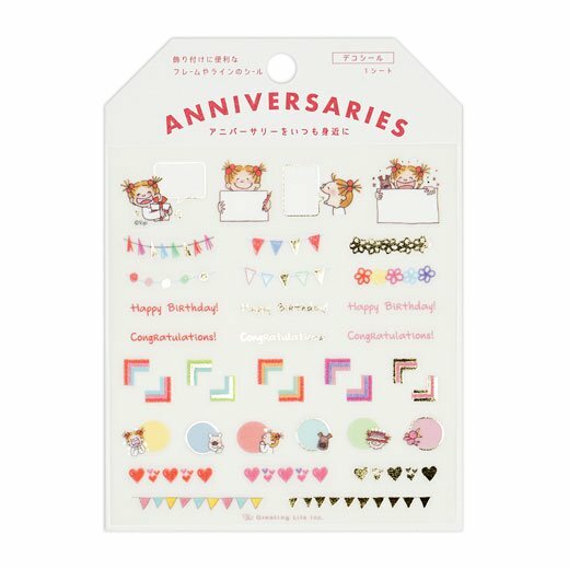 COCO醬 紀念日系列 透明手帳標示貼紙｜日本Greeting Life