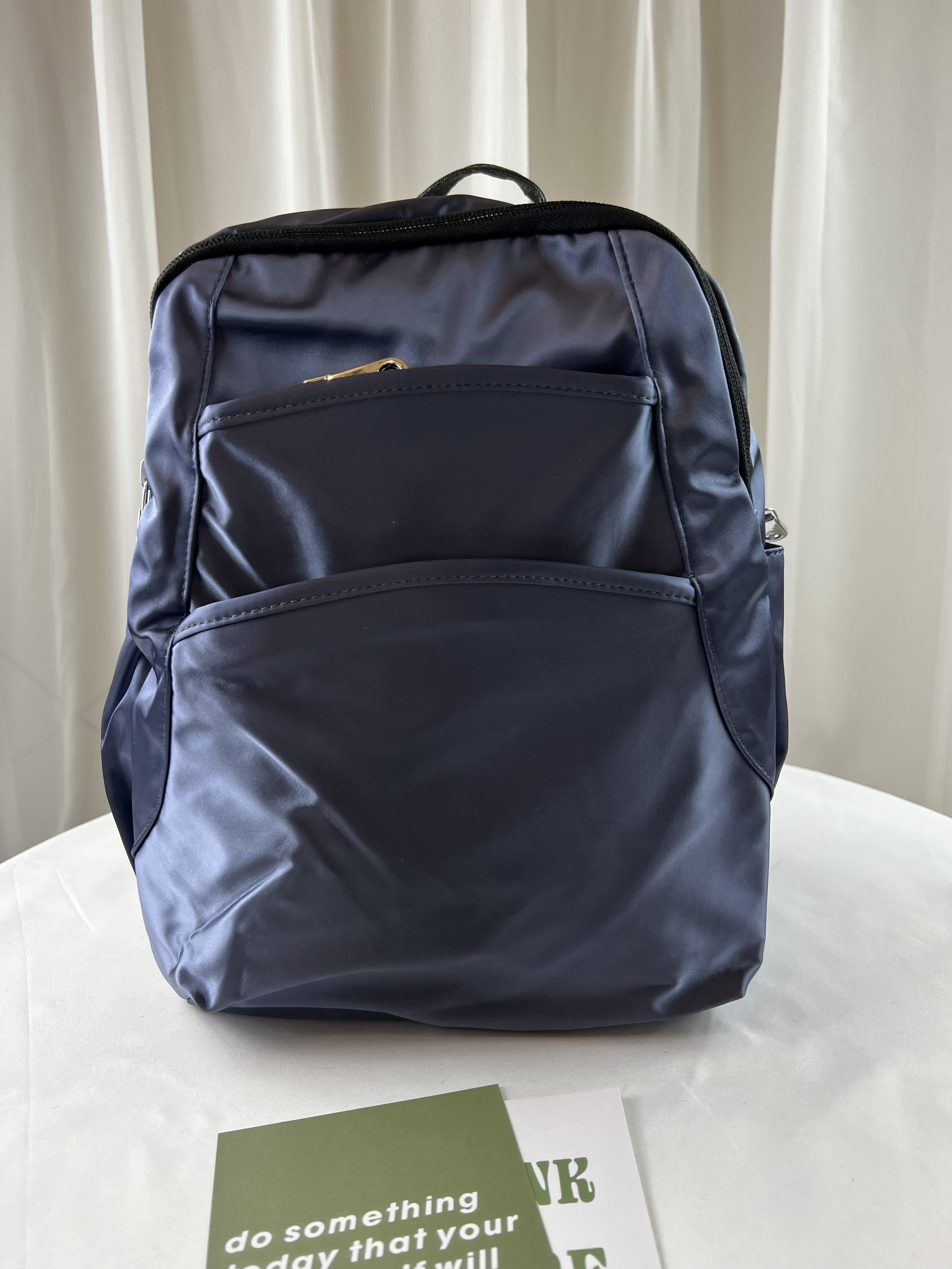 經典藍 素面尼龍防潑水後背包 #SM-517