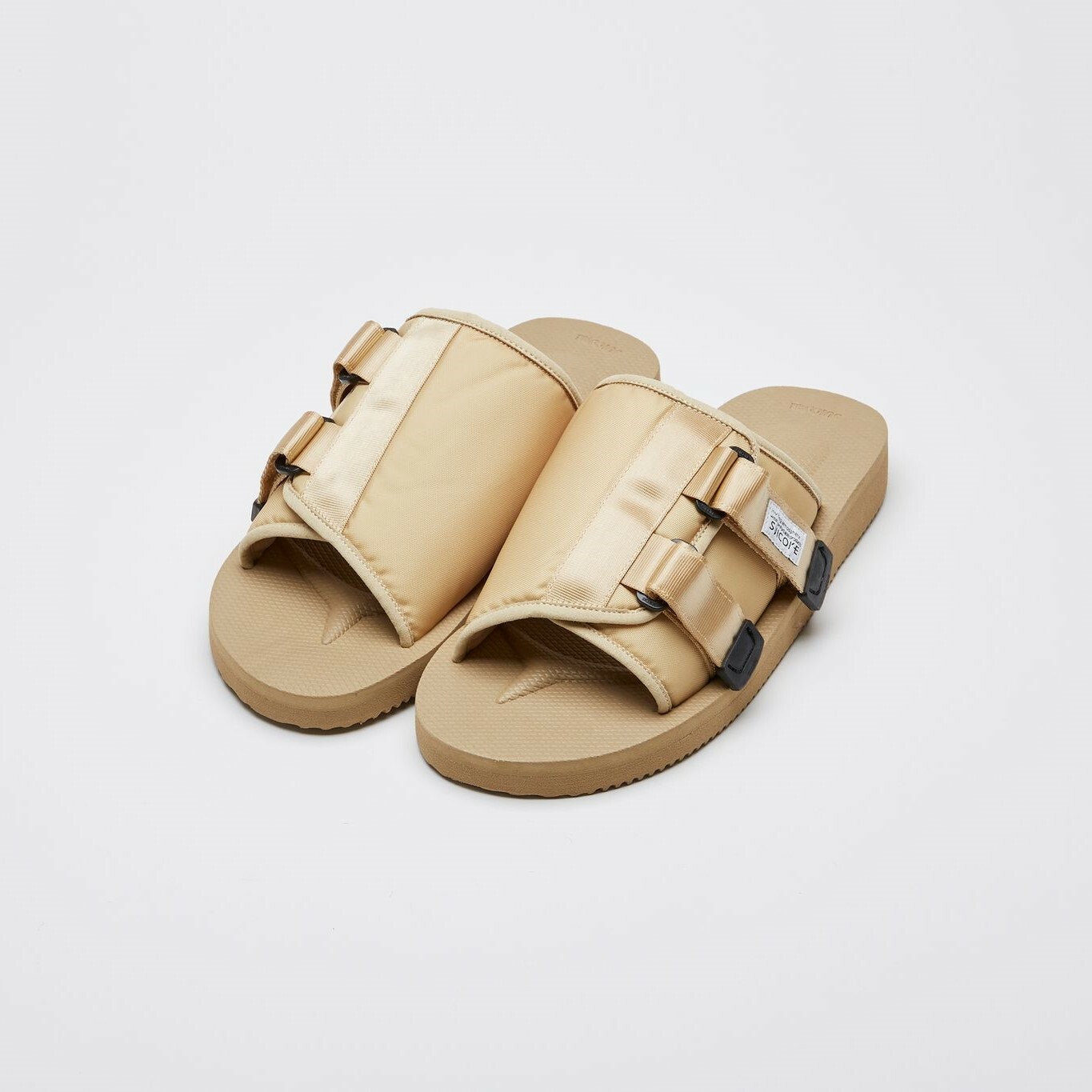 [出清商品售出無退換] SUICOKE KAW-CAB OG-081CAB 沙色 側扣 魔鬼氈 拖鞋 抗菌內裡【SK22081CABBE】