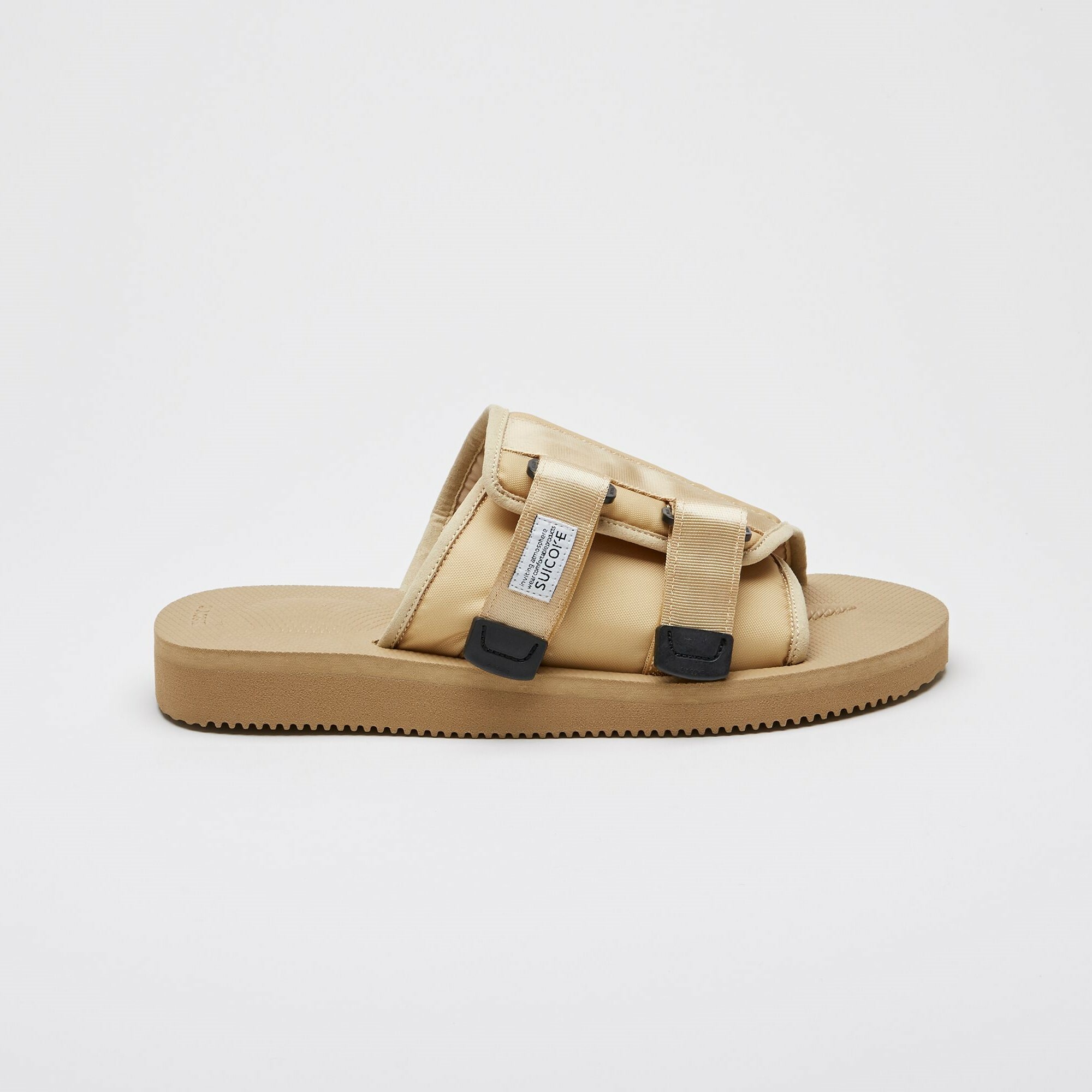 [出清商品售出無退換] SUICOKE KAW-CAB OG-081CAB 沙色 側扣 魔鬼氈 拖鞋 抗菌內裡【SK22081CABBE】