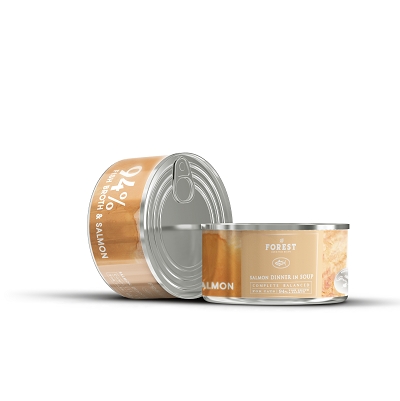Forest 升級 貓系列罐頭 三文魚，魚湯（主食湯罐）80g【原箱24罐】