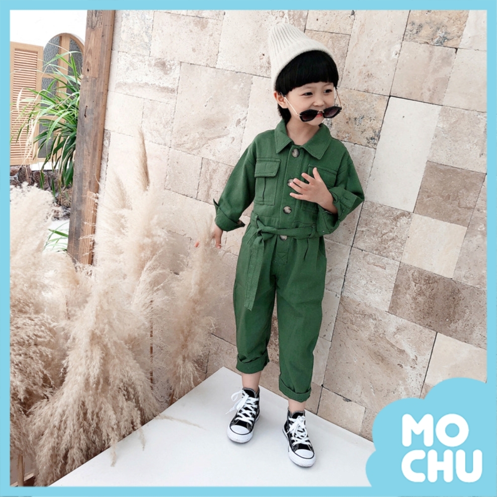 綁帶牛仔連體衣(兩色)